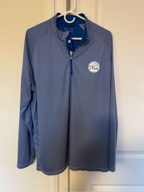 Philadelphia 76ers - Blue Stripe Quarter-Zip — Levelwear Vantage - Men’s XL